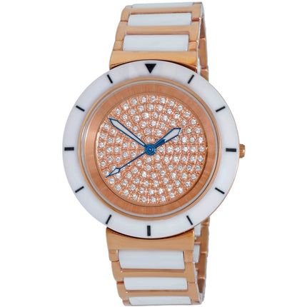 Oniss Women's Watch - Toulon Rose Gold Dial Plated Steel, Ceramic Bracelet | ON7262 ,
