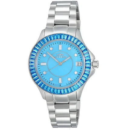 Oniss Women's Watch - Crown Quartz Blue Dial Stainless Steel Bracelet | ON7323-20LBU ,