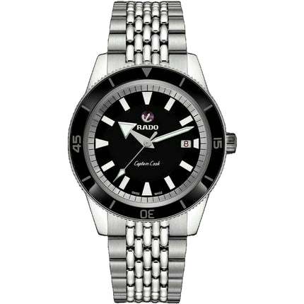Rado Men's Watch - Captain Cook Automatic Black Dial Steel Bracelet | R32505158 ,