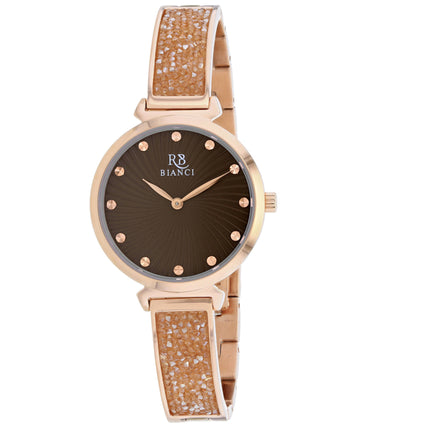 Roberto Bianci Women's Watch - Brillare Brown Dial Plated Steel Bracelet | RB0207 ,