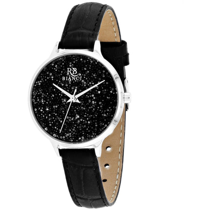 Roberto Bianci Women's Watch - Gemma Quartz Black Dial Leather Strap | RB0243 ,