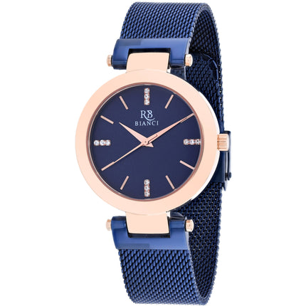 Roberto Bianci Women's Watch - Cristallo Blue Dial Plated Steel Bracelet | RB0406 ,