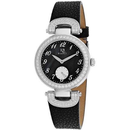 Roberto Bianci Women's Watch - Alessandra Black Mother of Pearl Dial Strap | RB0611 ,