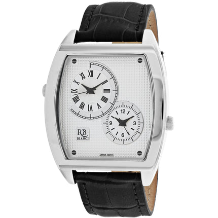 Roberto Bianci Men's Watch - Benzo Quartz Silver Dial Leather Strap | RB0740 ,