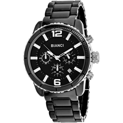 Roberto Bianci Men's Watch - Amadeo Quartz Black Dial Ceramic Bracelet | RB58750 ,