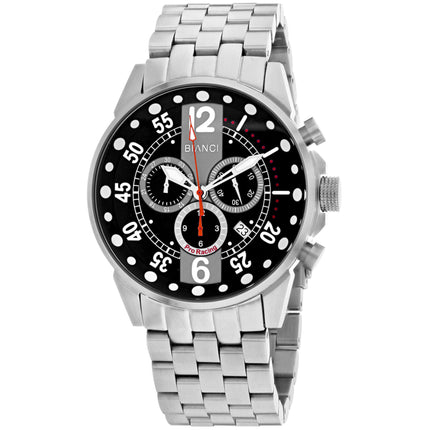 Roberto Bianci Men's Watch - Messina Black Dial Stainless Steel Bracelet | RB70981 ,