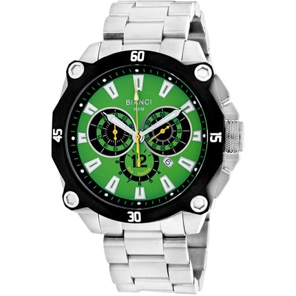 Roberto Bianci Men's Watch - Enzo Green Dial Stainless Steel Bracelet | RB71012 ,