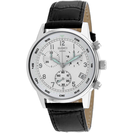 Roberto Bianci Men's Watch - Classic Quartz Silver Dial Leather Strap | RB99105 ,