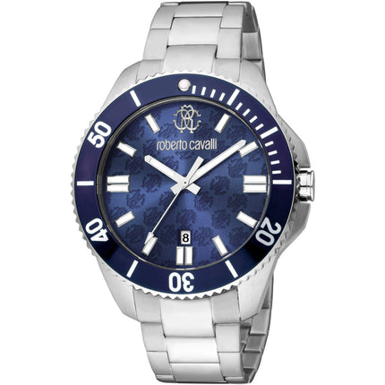 Roberto Cavalli Men's Watch - Classic Blue Dial Steel Bracelet | RC5G013M0095 ,