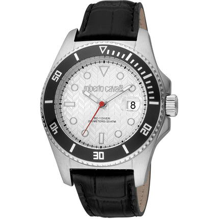 Roberto Cavalli Men's Watch - Classic Quartz Black Dial Leather Strap | RC5G042L0015 ,