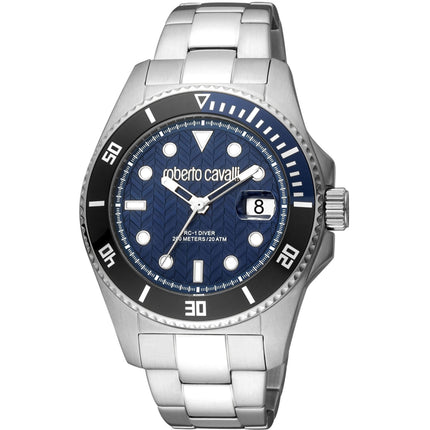 Roberto Cavalli Men's Watch - Classic Blue Dial Steel Bracelet | RC5G042M0045 ,