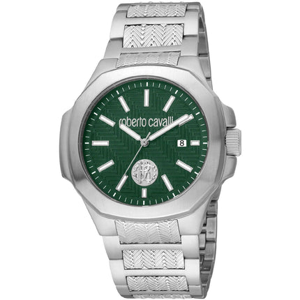 Roberto Cavalli Men's Watch - Classic Green Dial Steel Bracelet | RC5G050M0055 ,