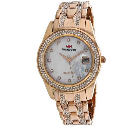 Seapro Women's Watch - Intrigue White Mother of Pearl Dial Bracelet | SP0010 ,