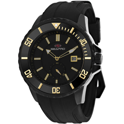 Seapro Men's Watch - Force Automatic Black Dial Rubber Bracelet | SP0514 ,