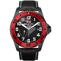 Seapro Men's Watch - Voyager Quartz Black Dial Leather Strap | SP2745 ,
