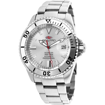 Seapro Men's Watch - Scuba 200 Automatic Silver Dial Steel Bracelet | SP4310 ,