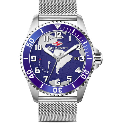 Seapro Men's Watch - Voyager Quartz Blue Dial Stainless Steel Bracelet | SP4760 ,
