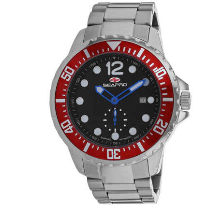 Seapro Men's Watch - Colossal Automatic Black Dial Stainless Steel Bracelet | SP5500 ,