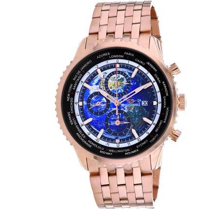 Seapro Men's Watch - Meridian Blue Dial Plated Stainless Steel Bracelet | SP7321 ,