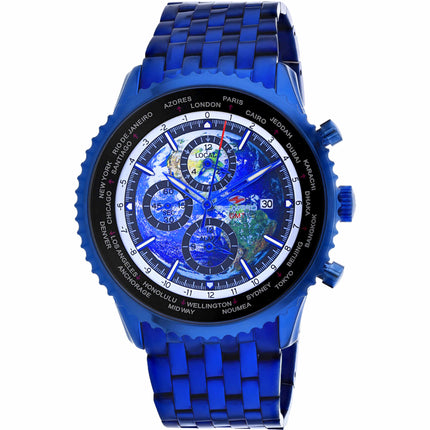 Seapro Men's Watch - Meridian Blue Dial Plated Stainless Steel Bracelet | SP7323 ,
