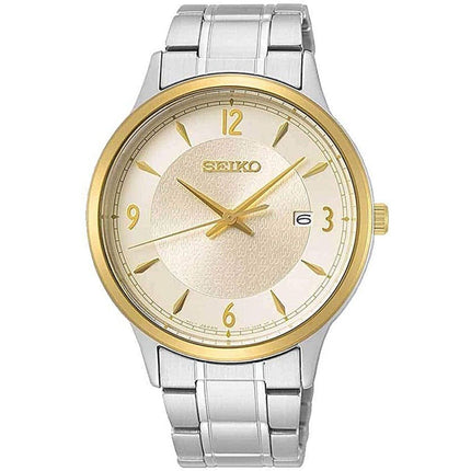 Seiko Men's Watch - Essentials Champagne Dial Stainless Steel Bracelet | SGEH92 ,