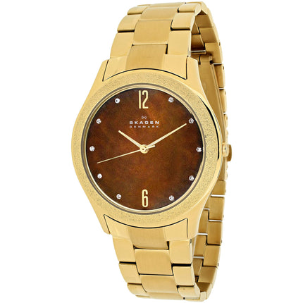 Skagen Women's Watch - Classic Brown Mother of Pearl Dial Bracelet | SKW2108 ,