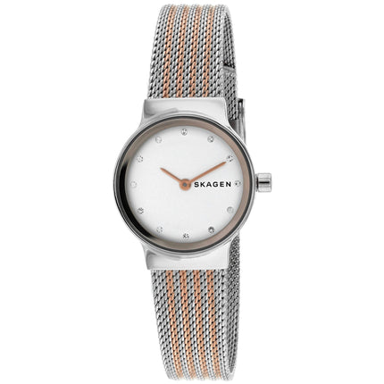 Skagen Women's Watch - Freja White Dial Plated Stainless Steel Bracelet | SKW2699 ,