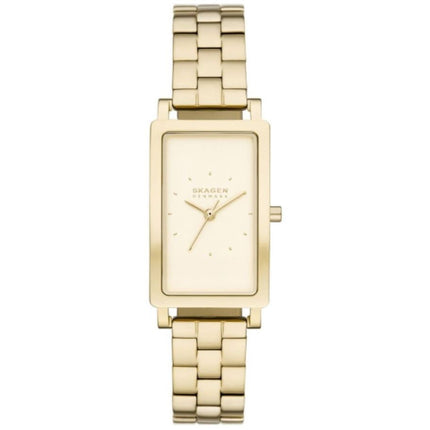 Skagen Women's Watch - Hagen Lille Gold Dial Yellow Gold Case Bracelet | SKW3098 ,