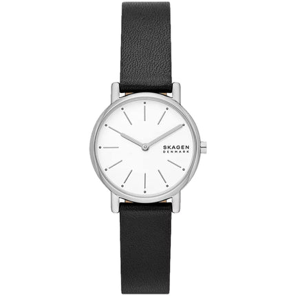 Skagen Women's Watch - Signatur Lille Quartz White Dial Leather Strap | SKW3120 ,