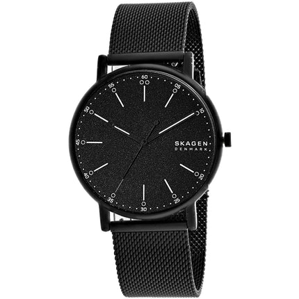 Skagen Men's Watch - Signatur Black Dial Plated Stainless Steel Bracelet | SKW6579 ,
