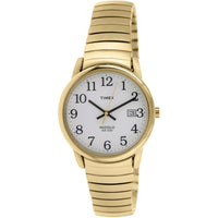 Timex Men's Watch - Easy Reader White Dial Plated Stainless Steel Bracelet | T2N090 ,