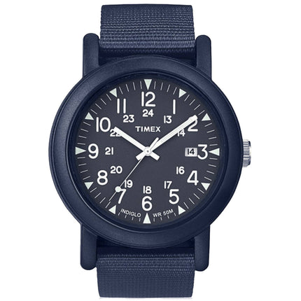 Timex Men's Watch - Camper Quartz Blue Dial Canvas/nylon Strap | TW2P62600 ,