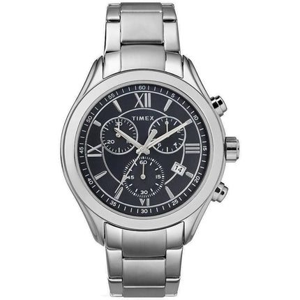 Timex Men's Watch - Express Quartz Black Dial Stainless Steel Bracelet | TW2R66100 ,
