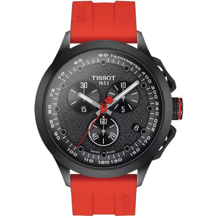 Tissot Men's Watch - T-Race Cycling Vuelta 2023 Red Rubber Strap | T1354173705104 ,