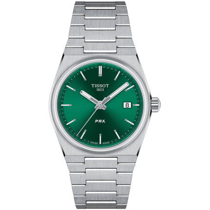 Tissot Men's Watch - T-Classic PRX Green Dial Steel Bracelet | T1372101108100 ,