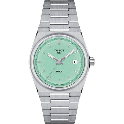 Tissot Men's Watch - T-Classic PRX Light Green Dial Steel Bracelet | T1372101109100 ,