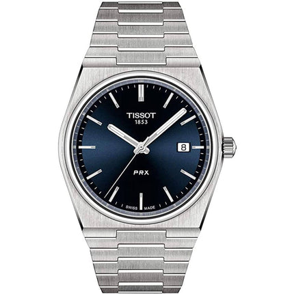 Tissot Men's Watch - PRX Quartz Blue Dial Stainless Steel Bracelet | T1374101104100 ,