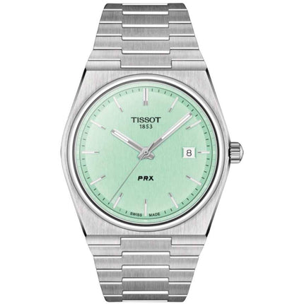 Tissot Men's Watch - T-Classic PRX Light Green Dial Steel Bracelet | T1374101109101 ,