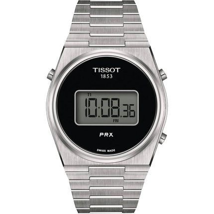 Tissot Men's Watch - PRX Digital Black Dial Steel Bracelet | T1374631105000 ,