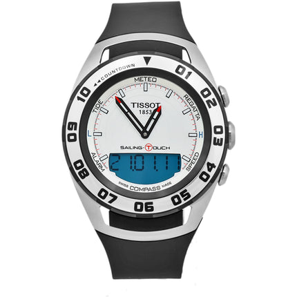 Tissot Men's Watch - Sailing Touch Quartz Silver Dial Rubber Strap | T0564202703100 ,