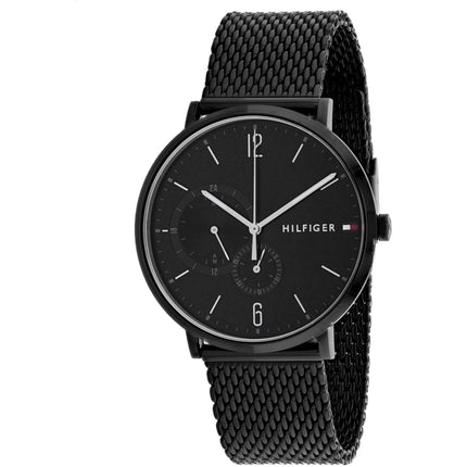 Tommy Hilfiger Men's Watch - Analog Black Dial Plated Steel Bracelet | 1791507 ,
