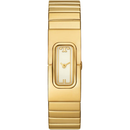 Tory Burch Women's Watch - T-Watch - Ivory Dial Plated Steel Bracelet | TBW3045 ,