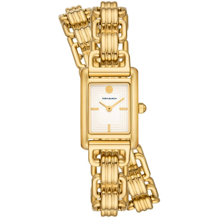 Tory Burch Women's Watch - Mini Eleanor Cream Dial Plated Steel Bracelet | TBW1067 ,