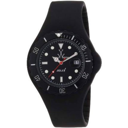 Toy Watch - Men's Watch - Jelly Quartz Black Dial Rubber Strap | JY02BK ,