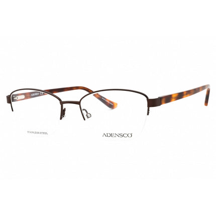 Adensco Women's Eyeglasses - Brown Cat Eye Half Rim Metal Frame | AD 235 009Q 00 ,