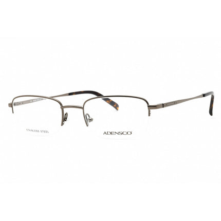 Adensco Men's Eyeglasses - Gunmetal Rectangular Half Rim Metal Frame | Stefano 01Y7 00 ,