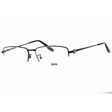 BMW Men's Eyeglasses - Matte Black Rectangular Half Rim Metal Frame | BW5038-H 002 ,
