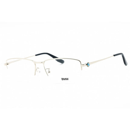 BMW Men's Eyeglasses - Shiny Palladium Rectangular Half Rim Metal Frame | BW5038-H 016 ,