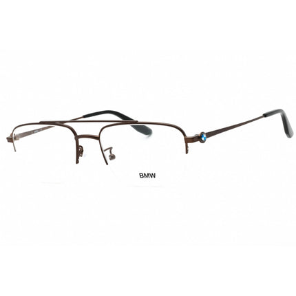 BMW Men's Eyeglasses - Bronze/Other Rectangular Half Rim Metal Frame | BW5039 038 ,