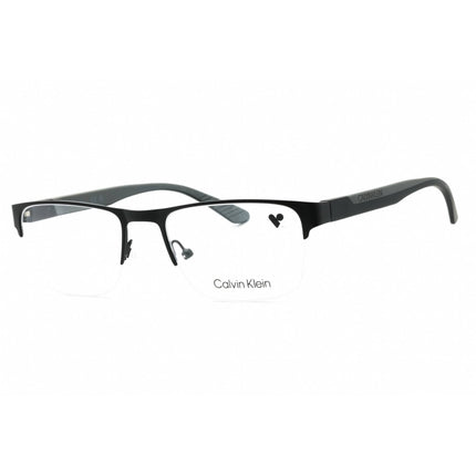 Calvin Klein Men's Eyeglasses - Matte Black Rectangular Half Rim Frame | CK21304 001 ,